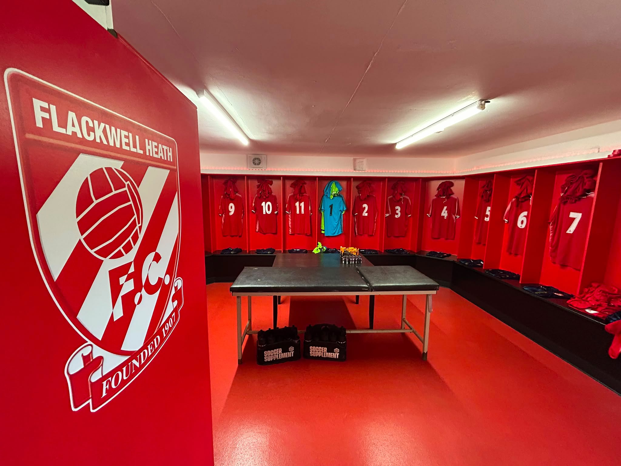 Flackwell Heath FC changing room