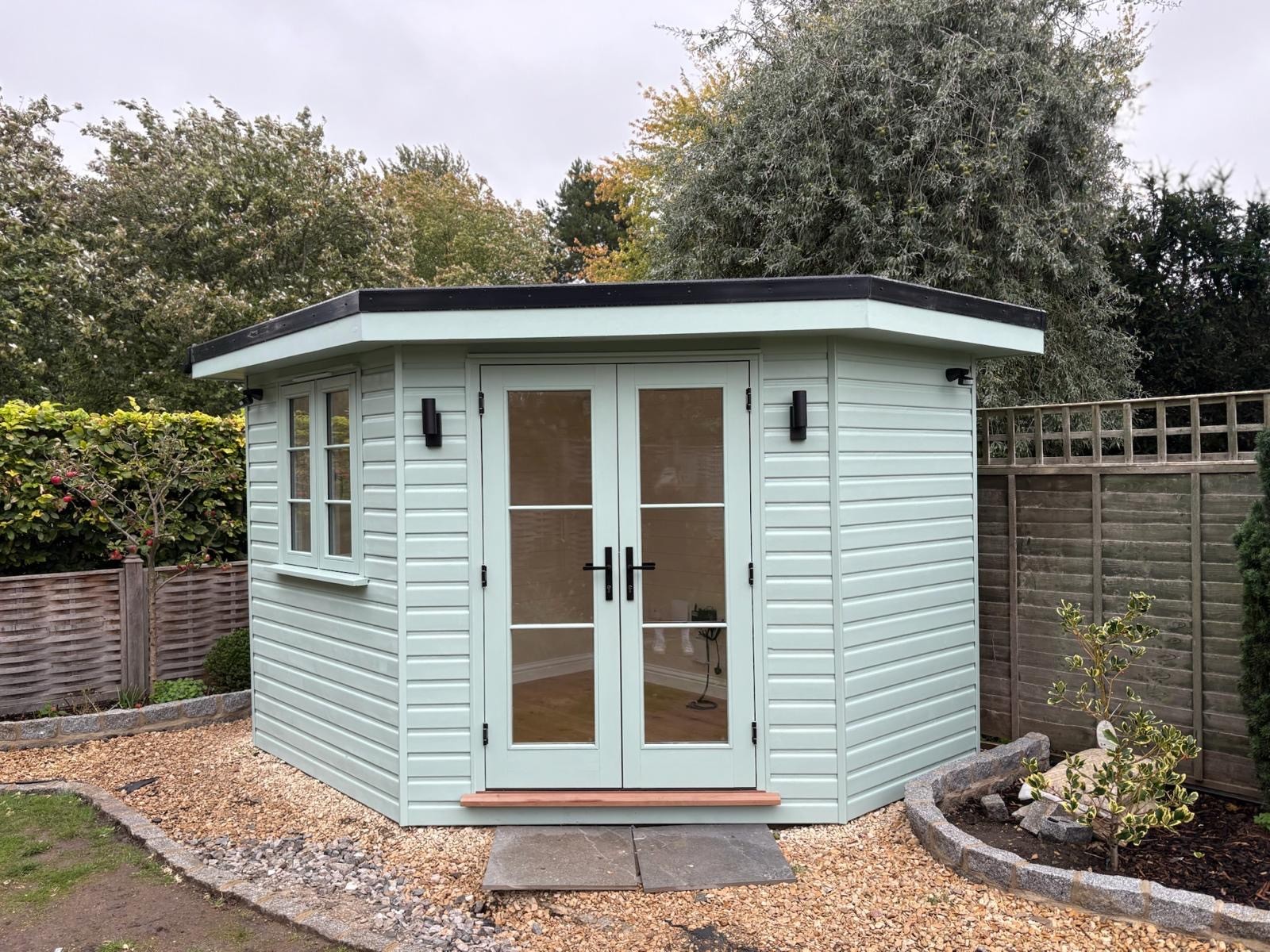Landscaped garden with new patio
