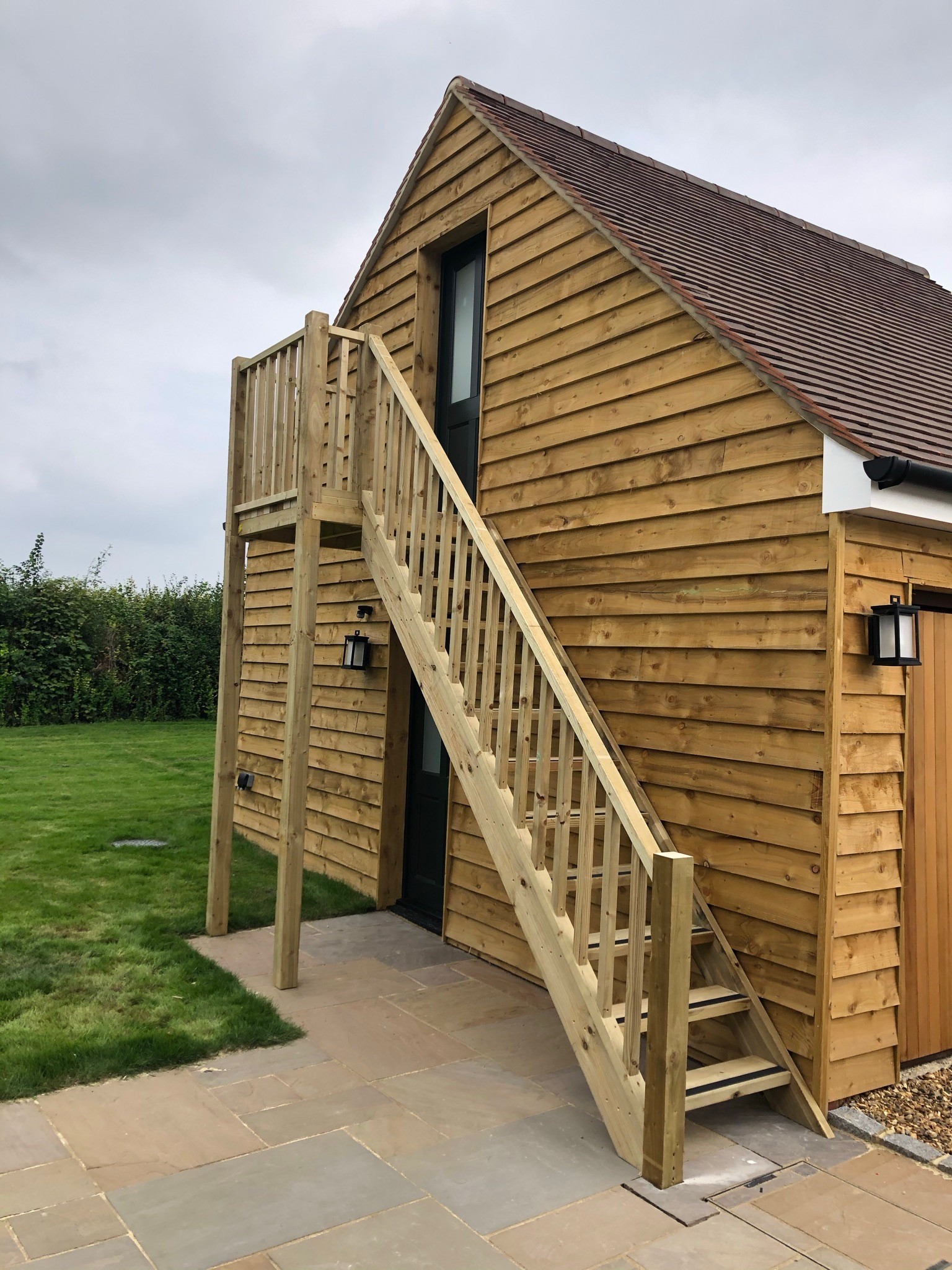 Completed timber-clad annex extension